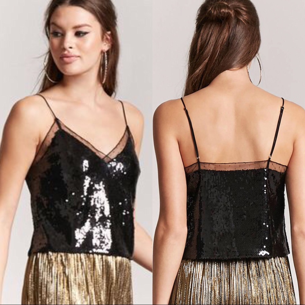 FOREVER21 Sequin Lace Cami. BNWT.